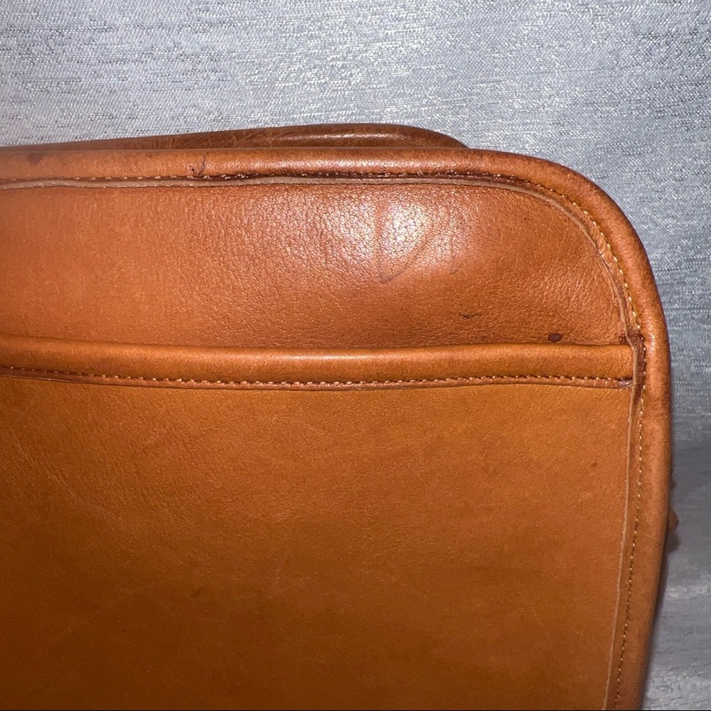 Vintage Coach 327 Crossbody Brown Leather Adjustable Strap Brass Hardware Rare - Picture 5 of 10